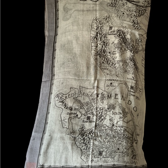 Gray Digital Print Linen-Cotton- 100*200 - Picture 3 of 5